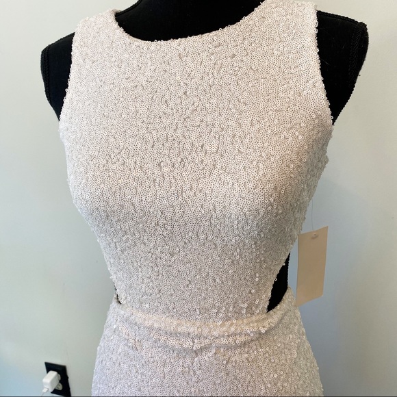 Tobi White Sequin Mini Dress XS - Picture 4 of 5